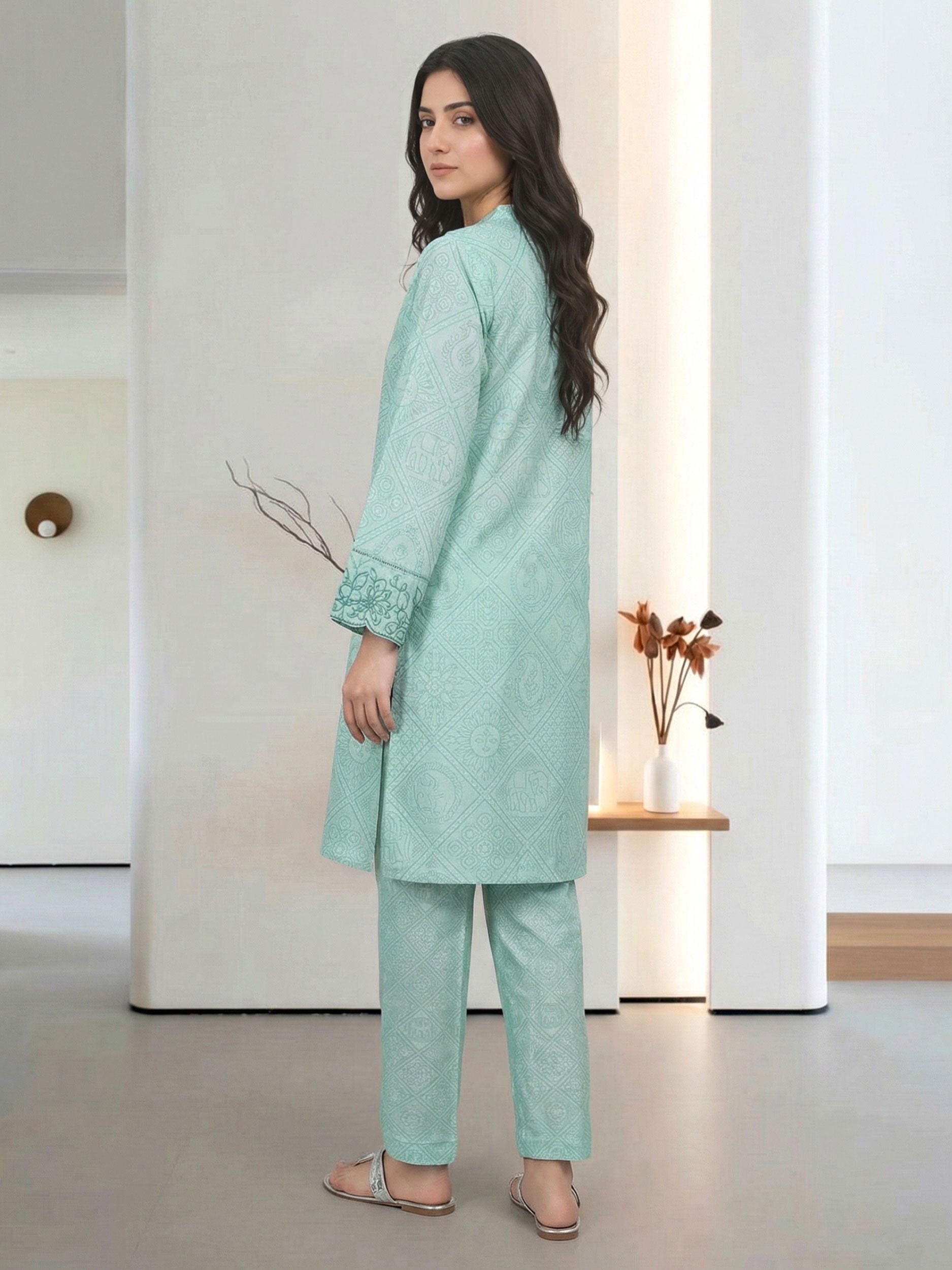 2 Piece Lawn Suit- Embroidered (Pret)
