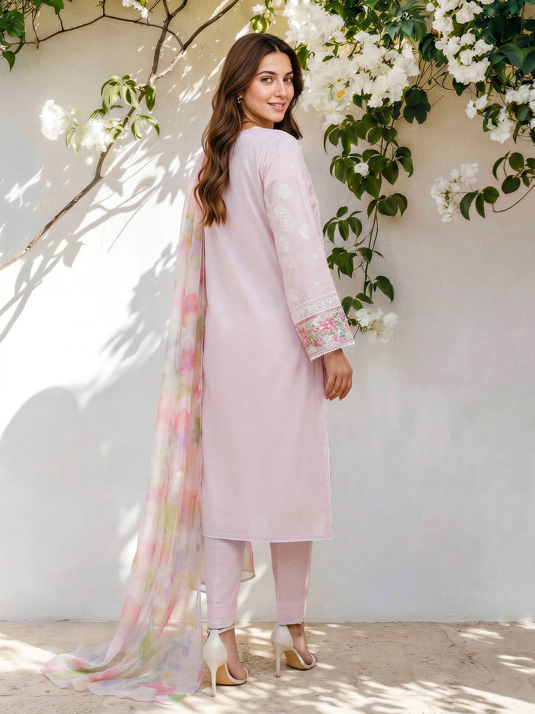 3 Piece Lawn Suit- Embroidered (Pret)