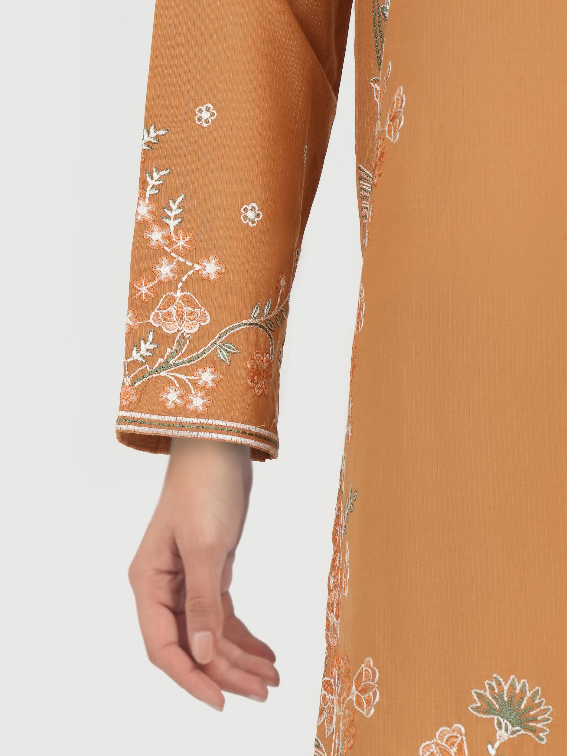 2 Piece Lawn Texture Suit- Embroidered (Pret)