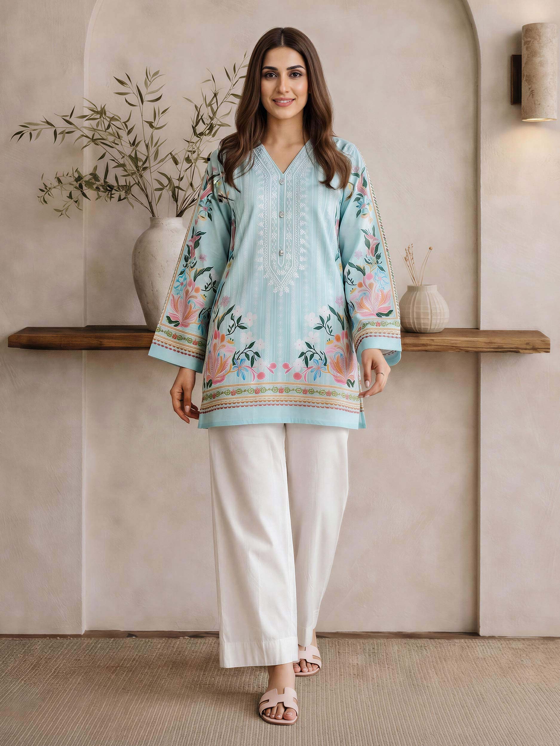 Lawn Kurti- Embroidered (Pret)