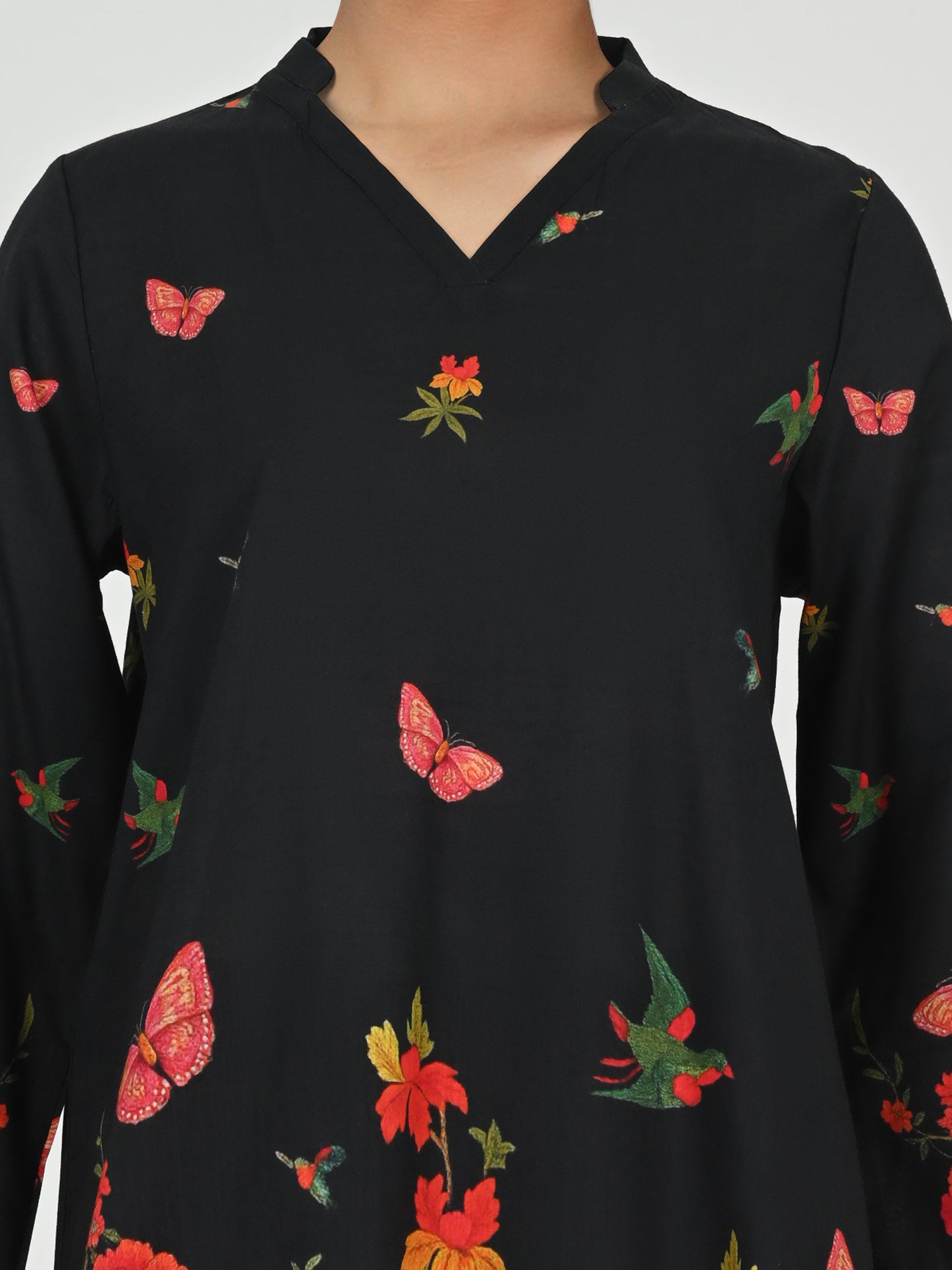 Lawn Slub Kurti (Pret)