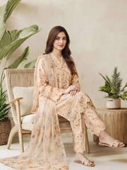 3 Piece Silk Suit- Embroidered (Pret)