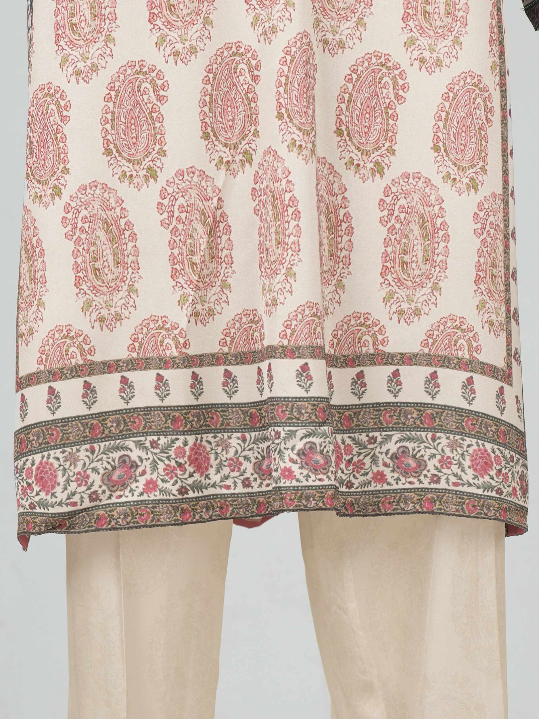 3 Piece Silk Suit- Embroidered (Pret)