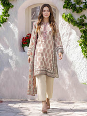 3 Piece Silk Suit- Embroidered (Pret)