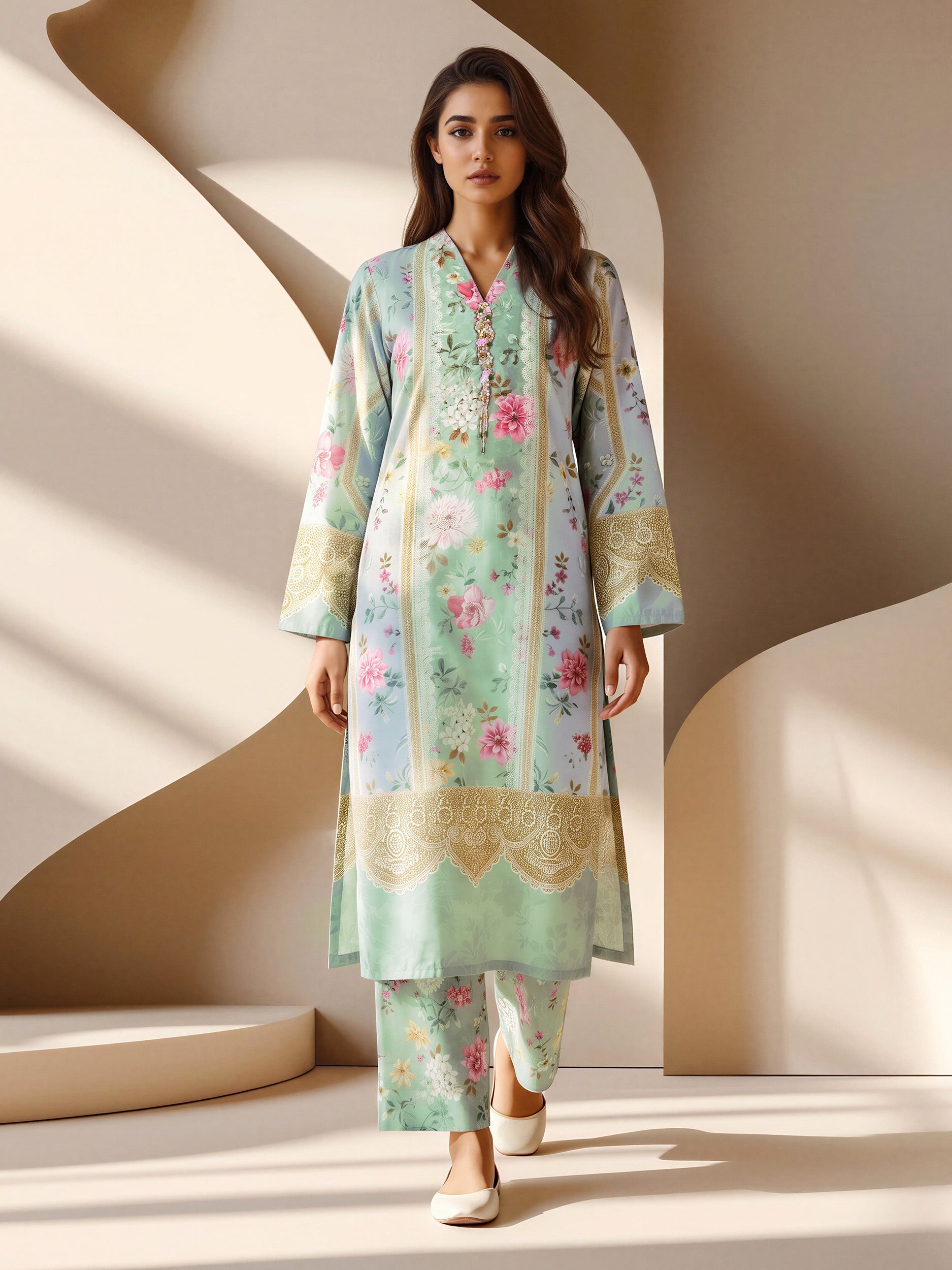 2 Piece Grip Suit- Embellished (Pret)