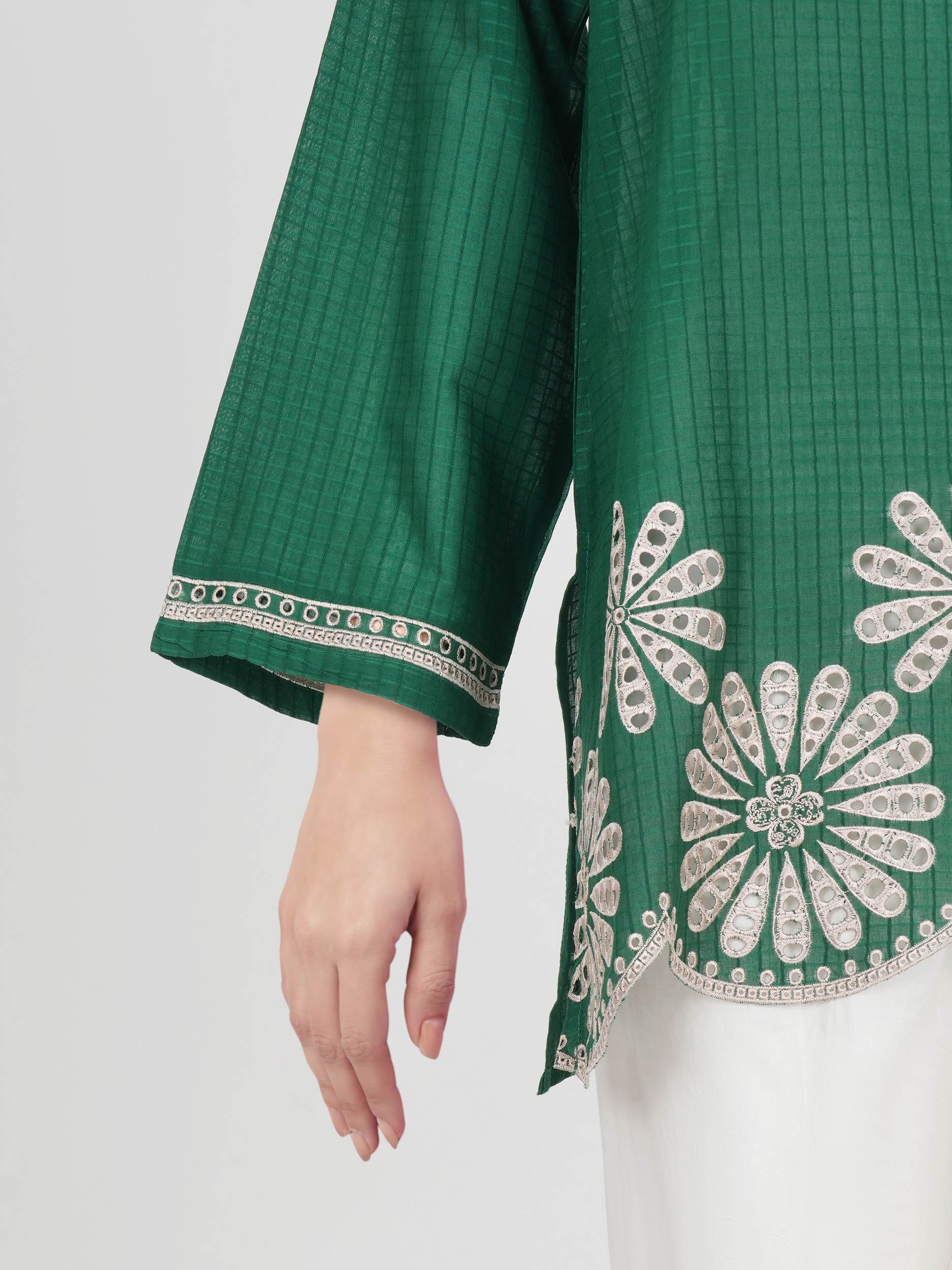 Lawn Texture Kurti- Embroidered (Pret)