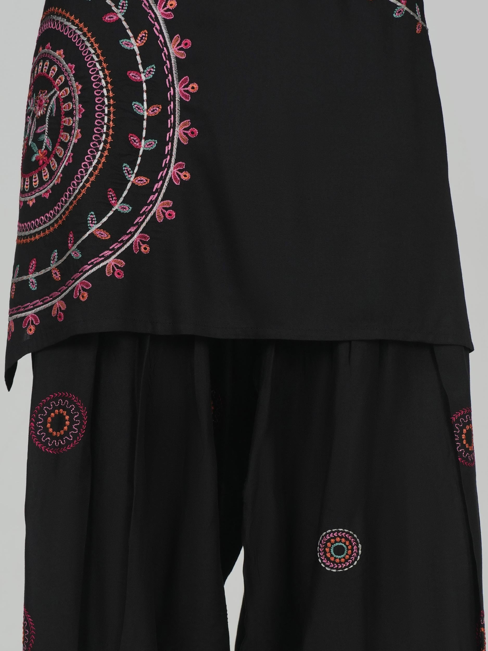 2 Piece Viscose Suit- Embroidered (Pret)