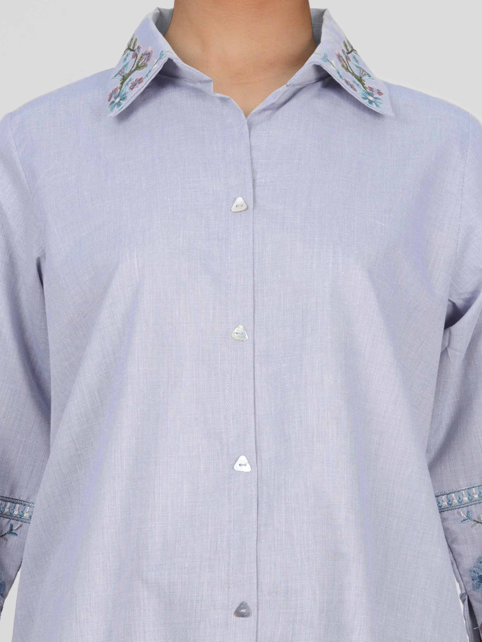 Yarn Dyed Kurti- Embroidered (Pret)