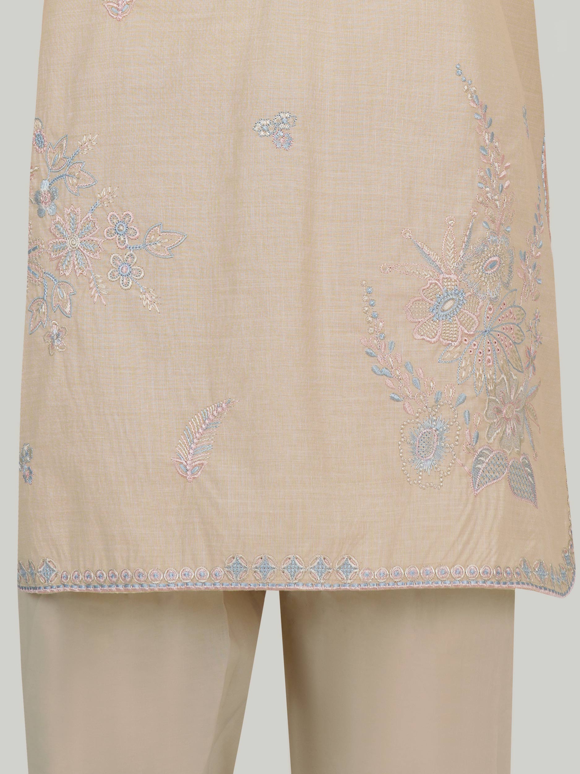 Yarn Dyed Kurti- Embroidered (Pret)