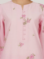 2 Piece Lawn Slub Suit- Embroidered (Pret)