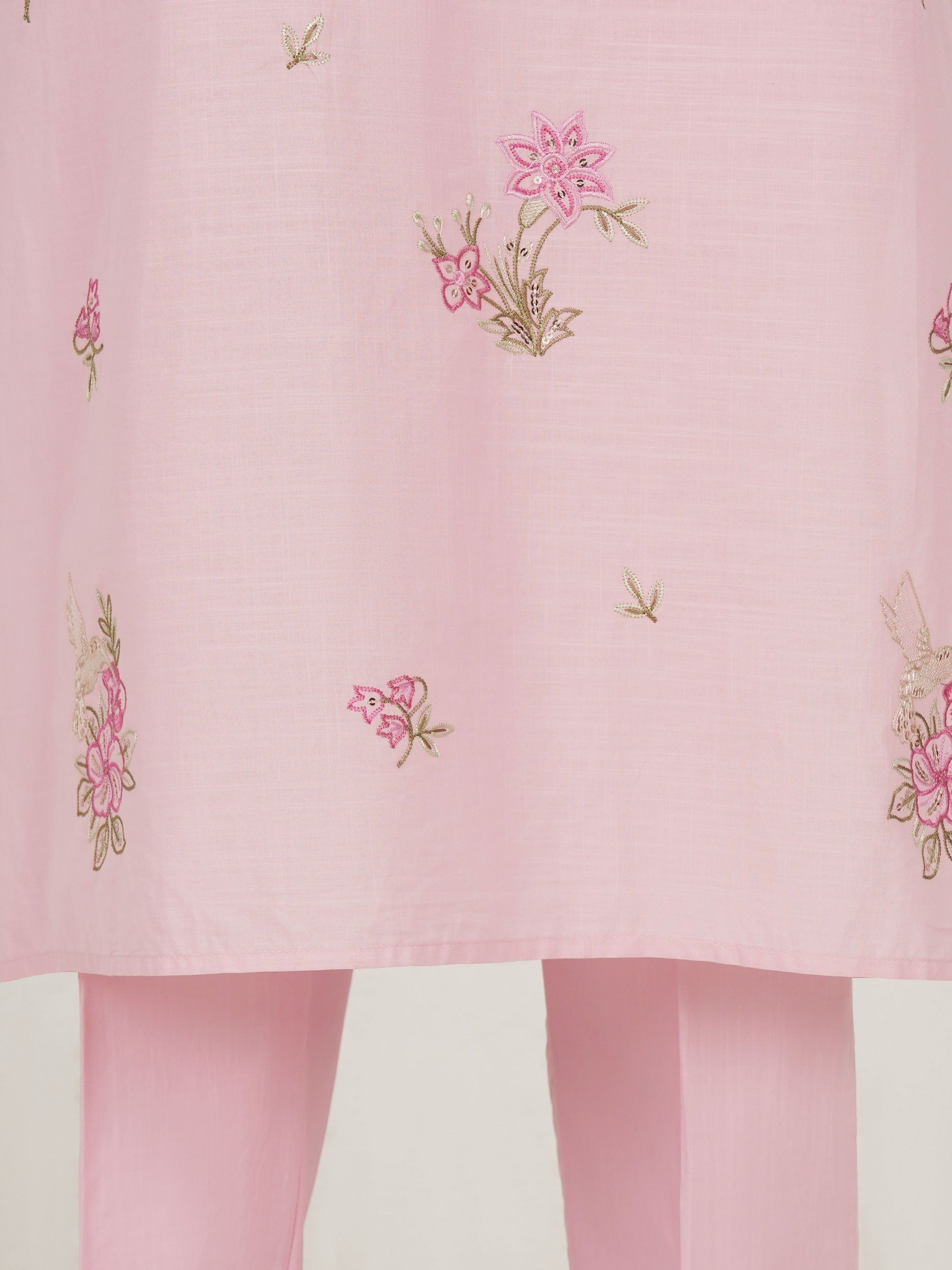 2 Piece Lawn Slub Suit- Embroidered (Pret)