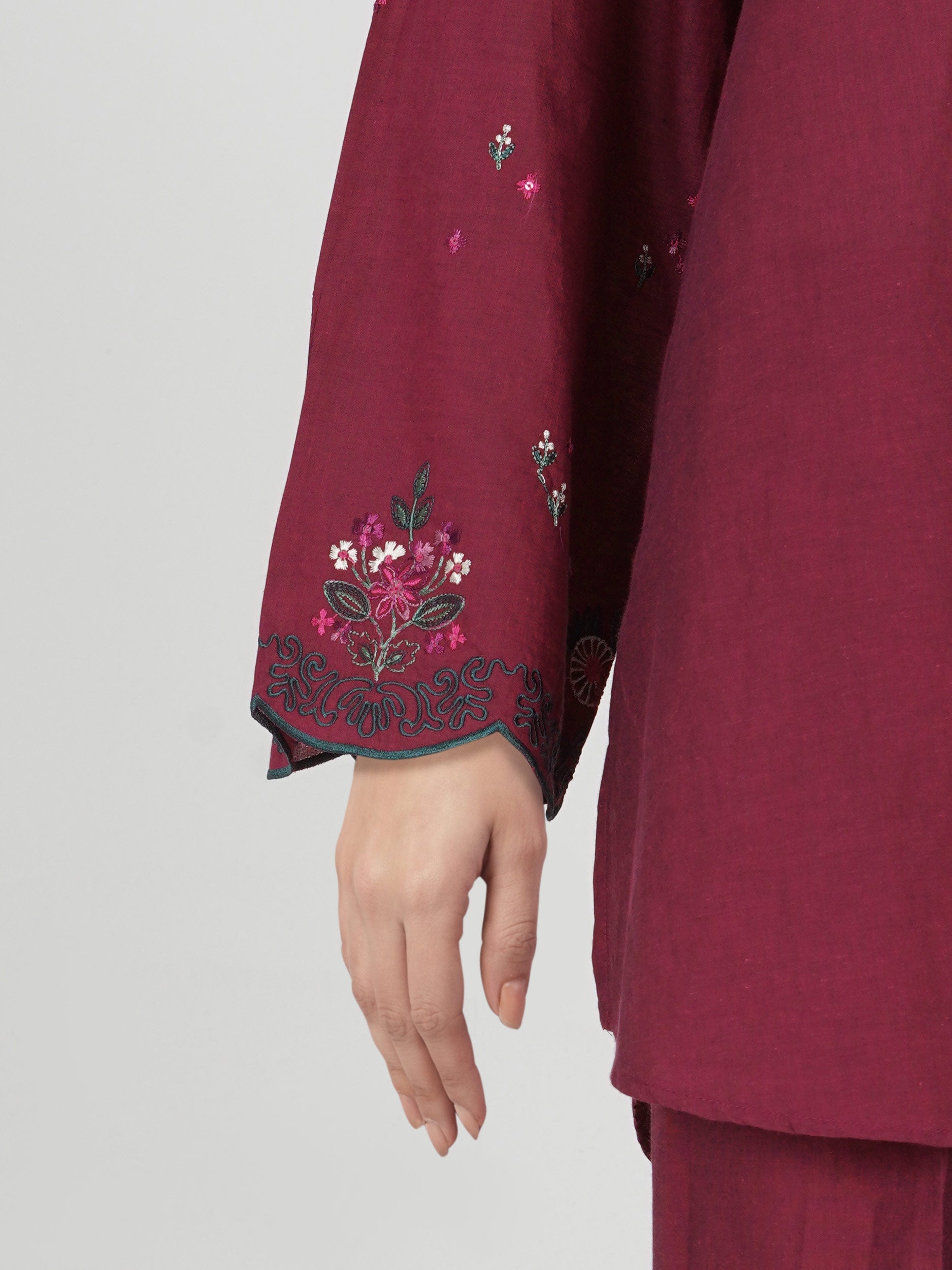 2 Piece Yarn Dyed Suit- Embroidered (Pret)