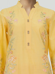 2 Piece Lawn Slub Suit- Embroidered (Pret)