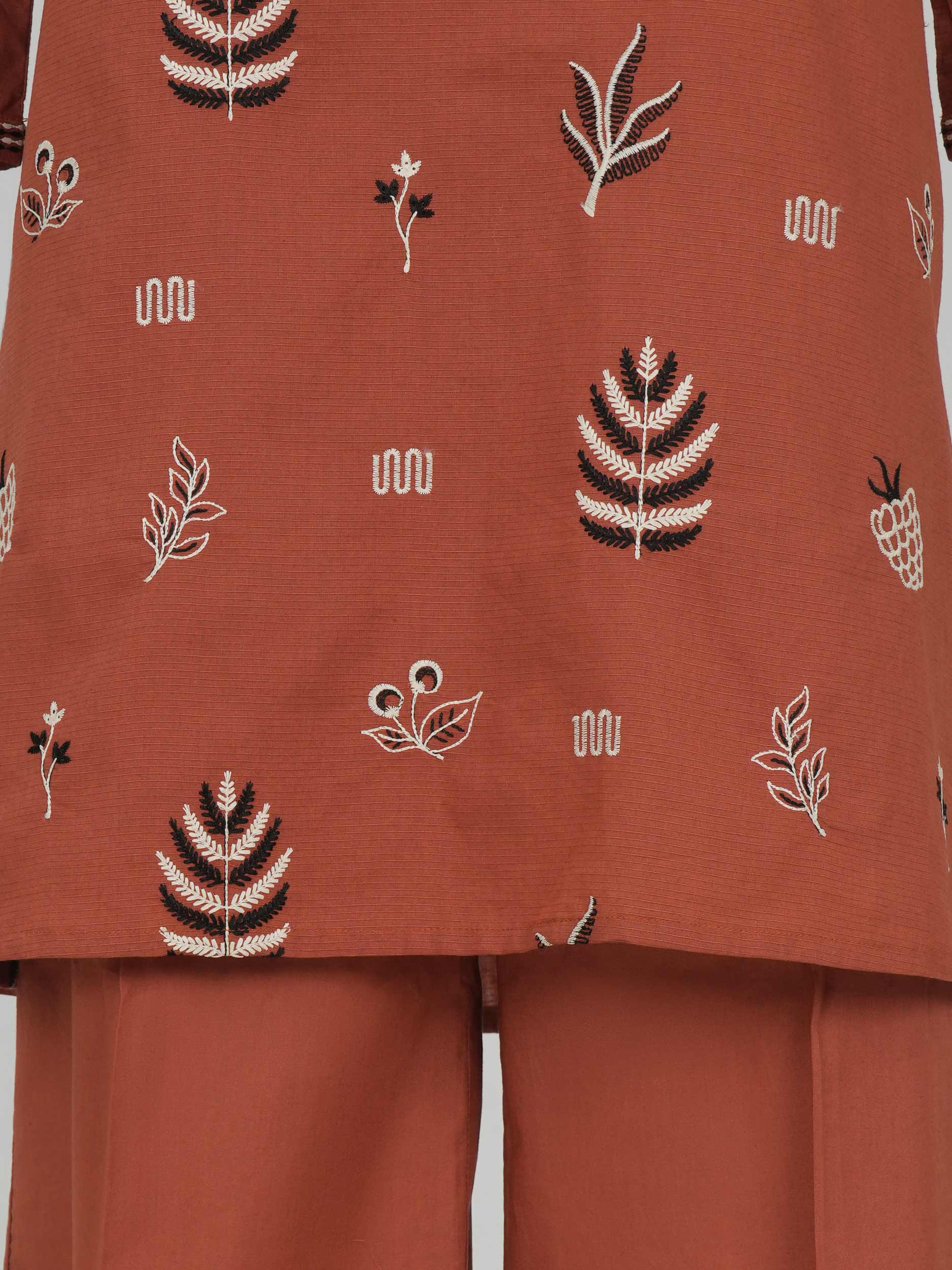 2 Piece Lawn Texture Suit- Embroidered (Pret)