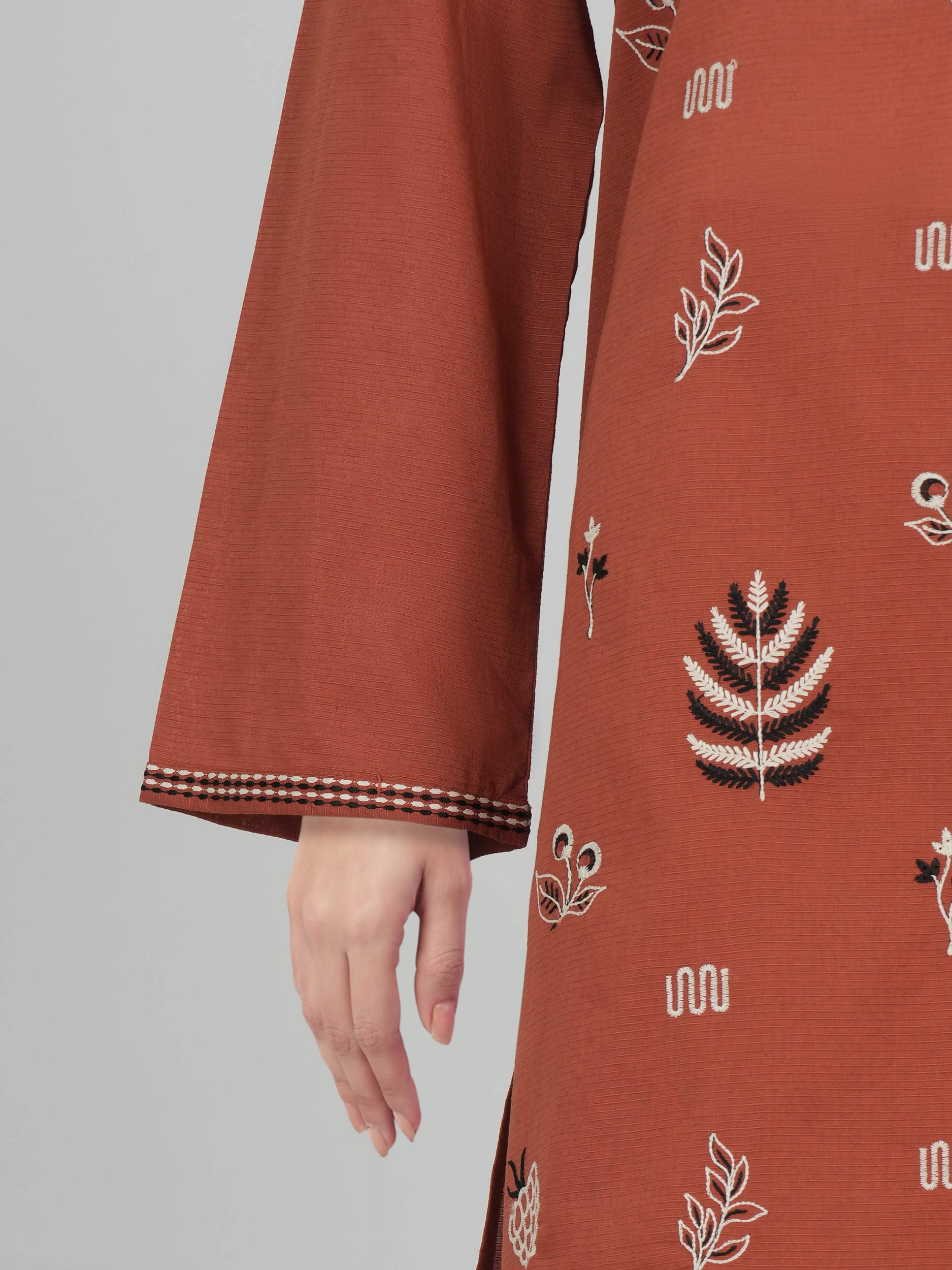 2 Piece Lawn Texture Suit- Embroidered (Pret)