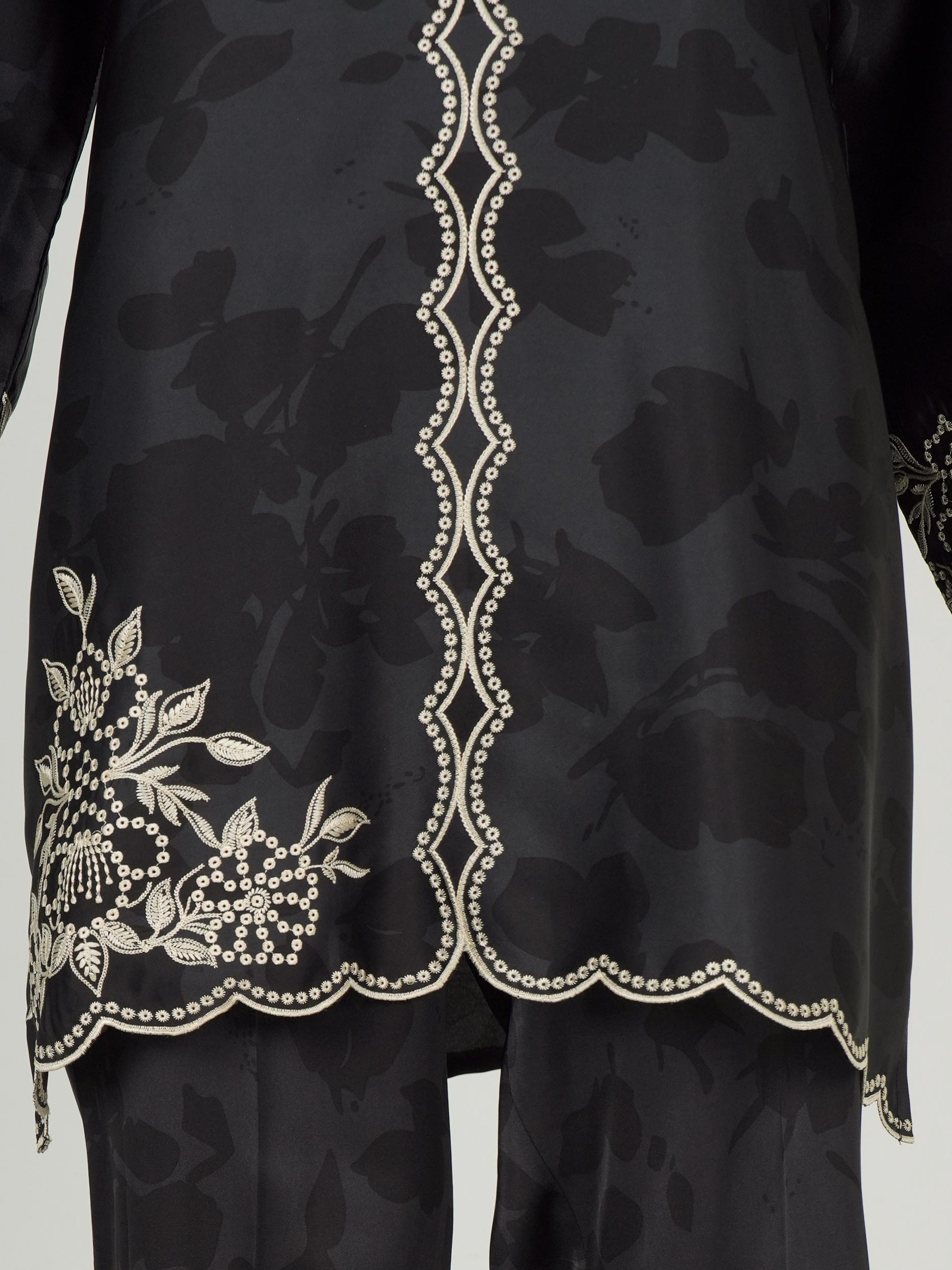 2 Piece Silk Suit- Embroidered (Pret)