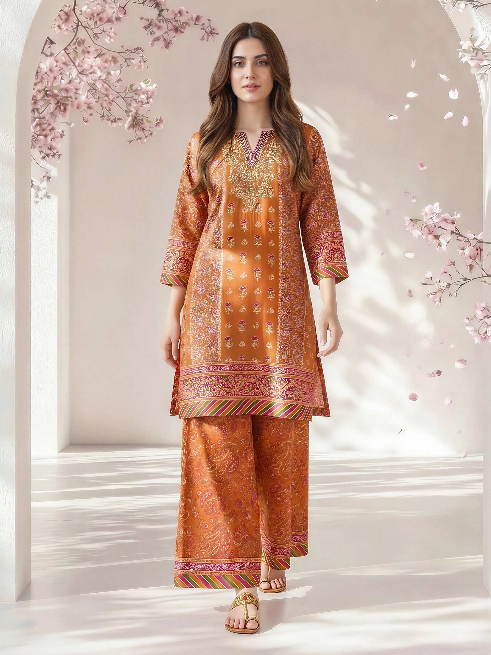 2 Piece Lawn Suit- Embroidered (Pret)