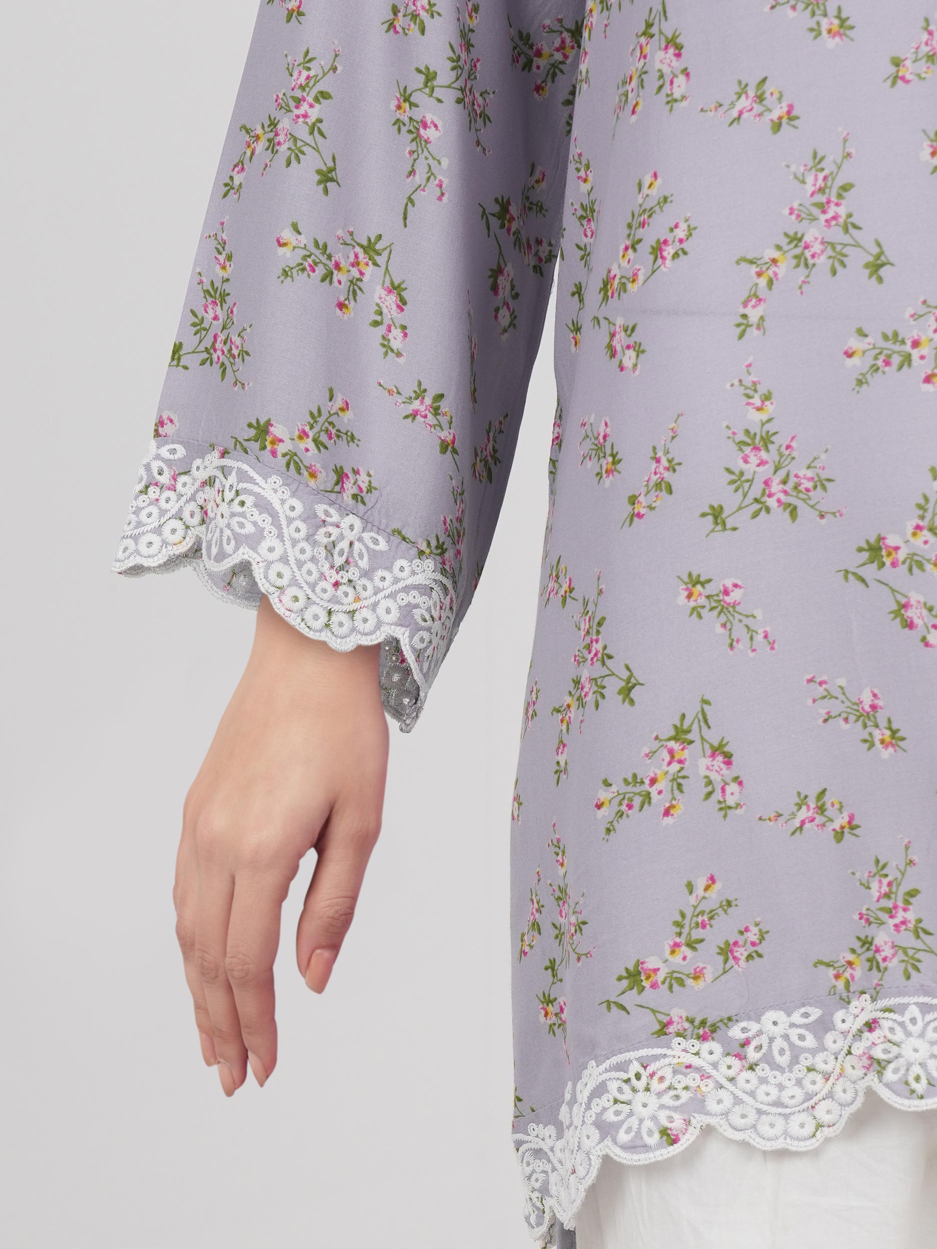 Viscose Kurti- Embroidered (Pret)