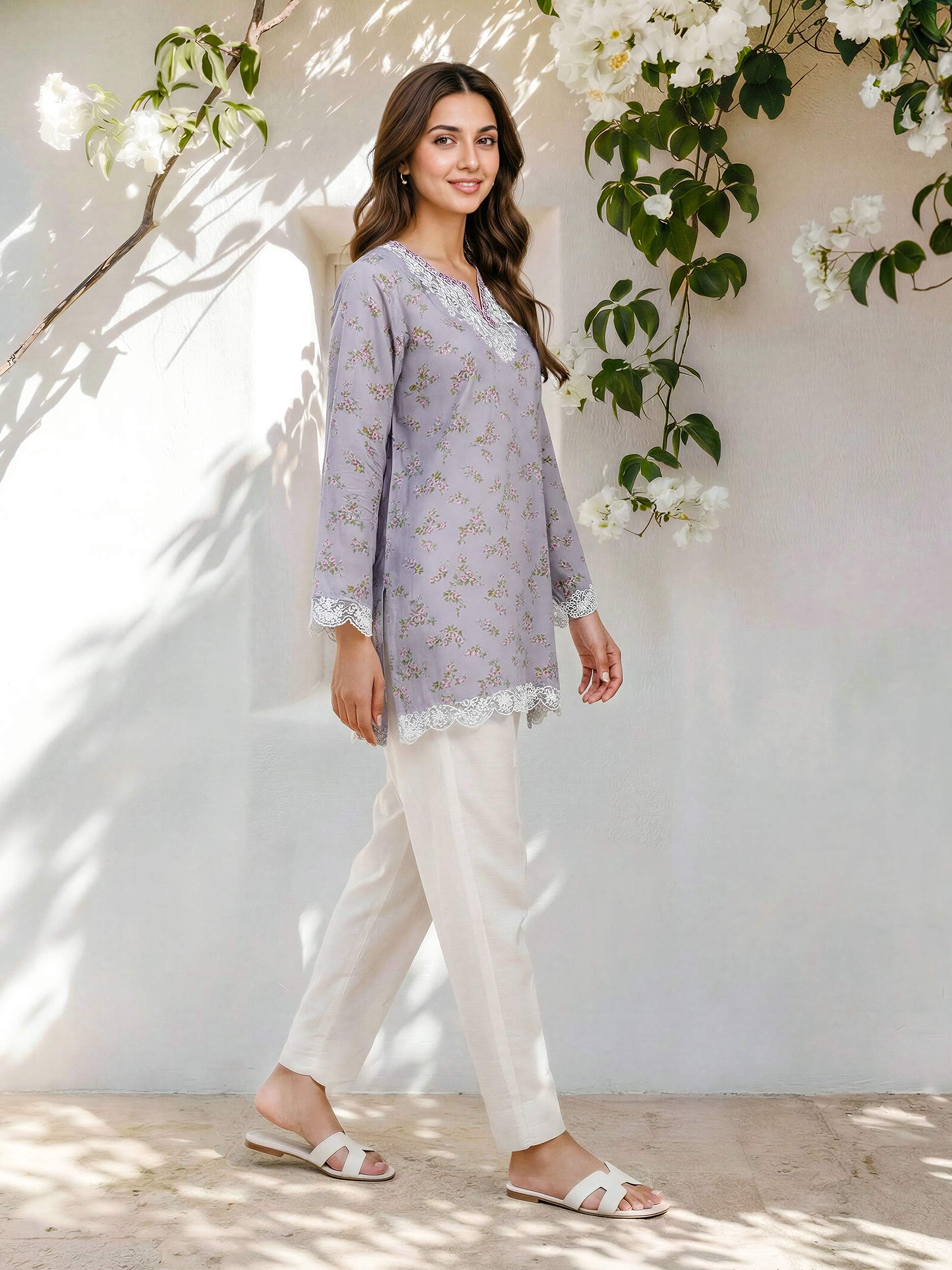 Viscose Kurti- Embroidered (Pret)
