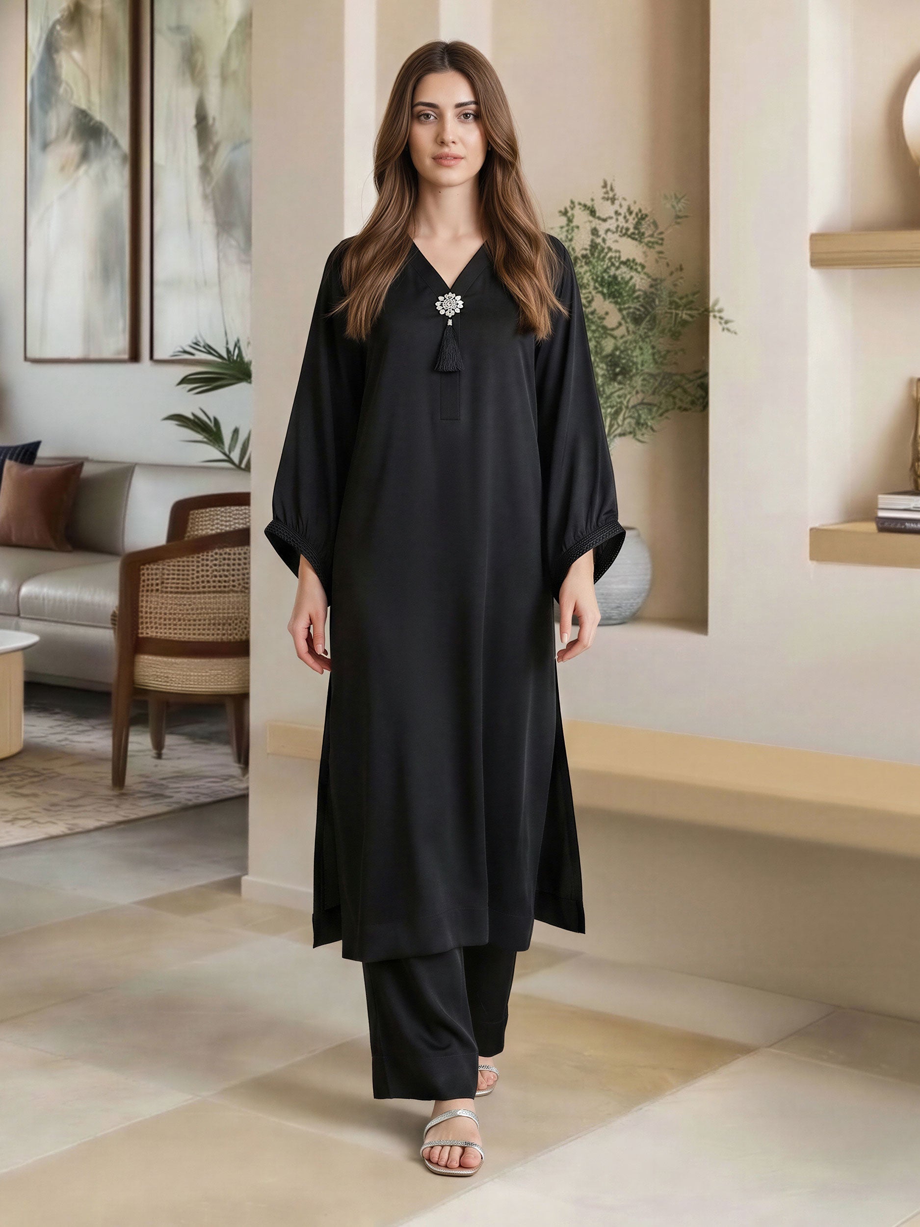 2 Piece Silk Suit (Pret)