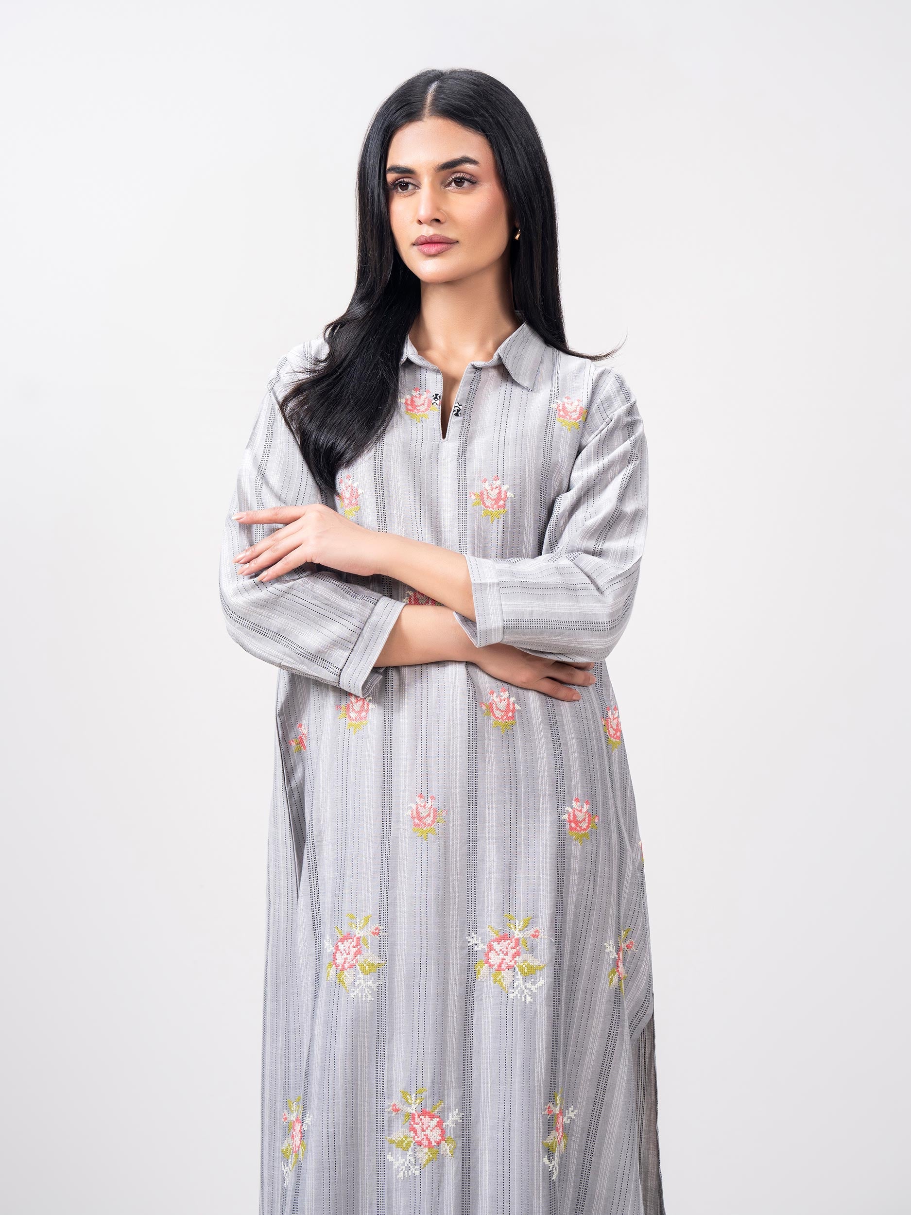 Yarn Dyed Shirt- Embroidered (Pret)