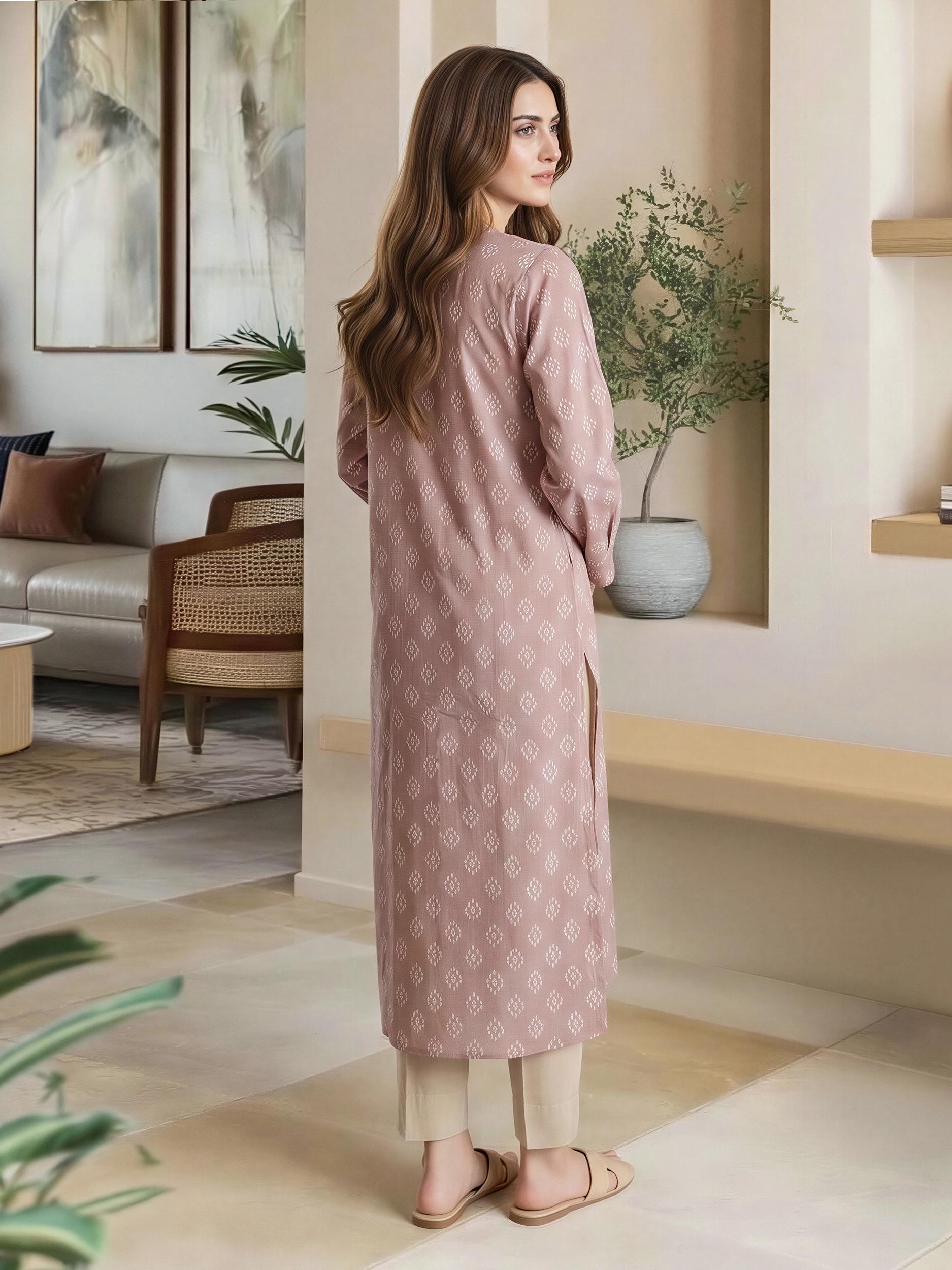 Lawn Texture Shirt- Embroidered (Pret)