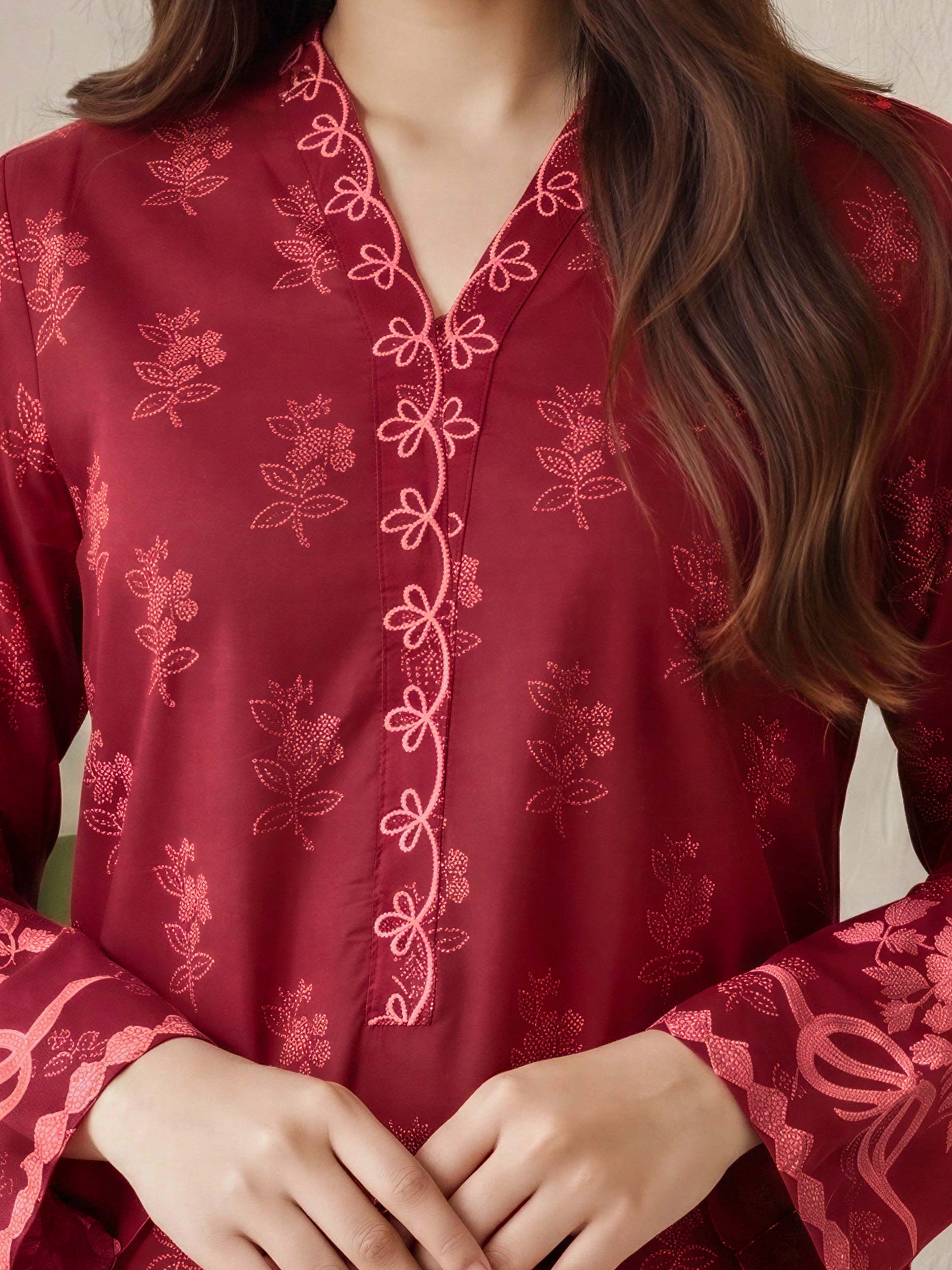 2 Piece Lawn Suit- Embroidered (Pret)