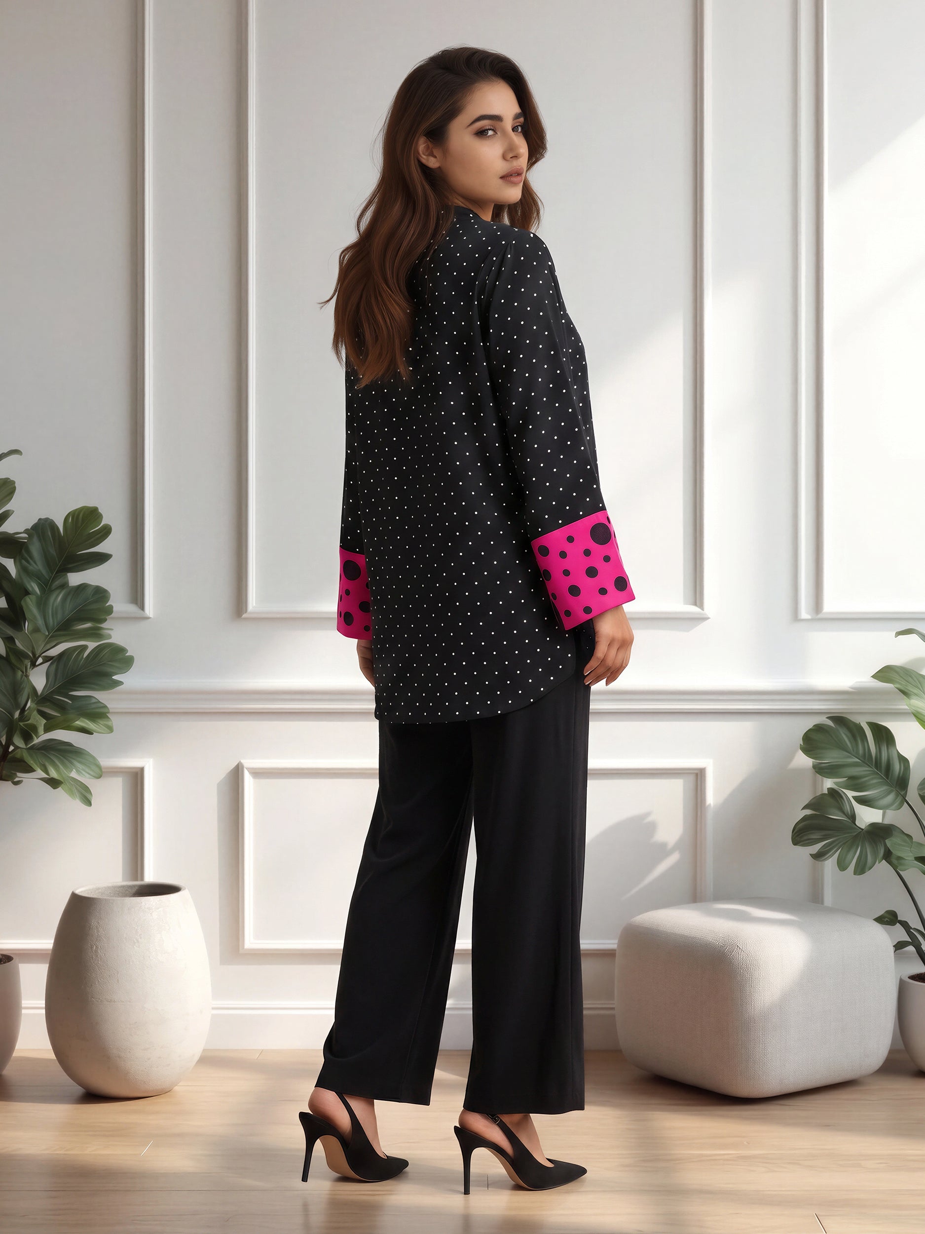 Silk Kurti-Embroidered (Pret)