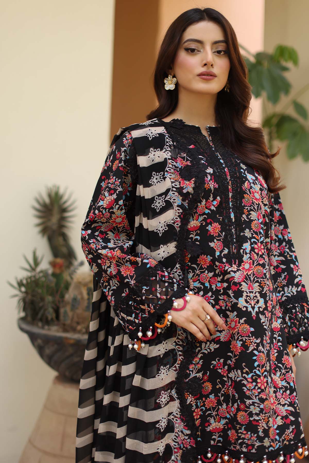 3-PC Stitched Embroidered  Lawn  SLC27-12P