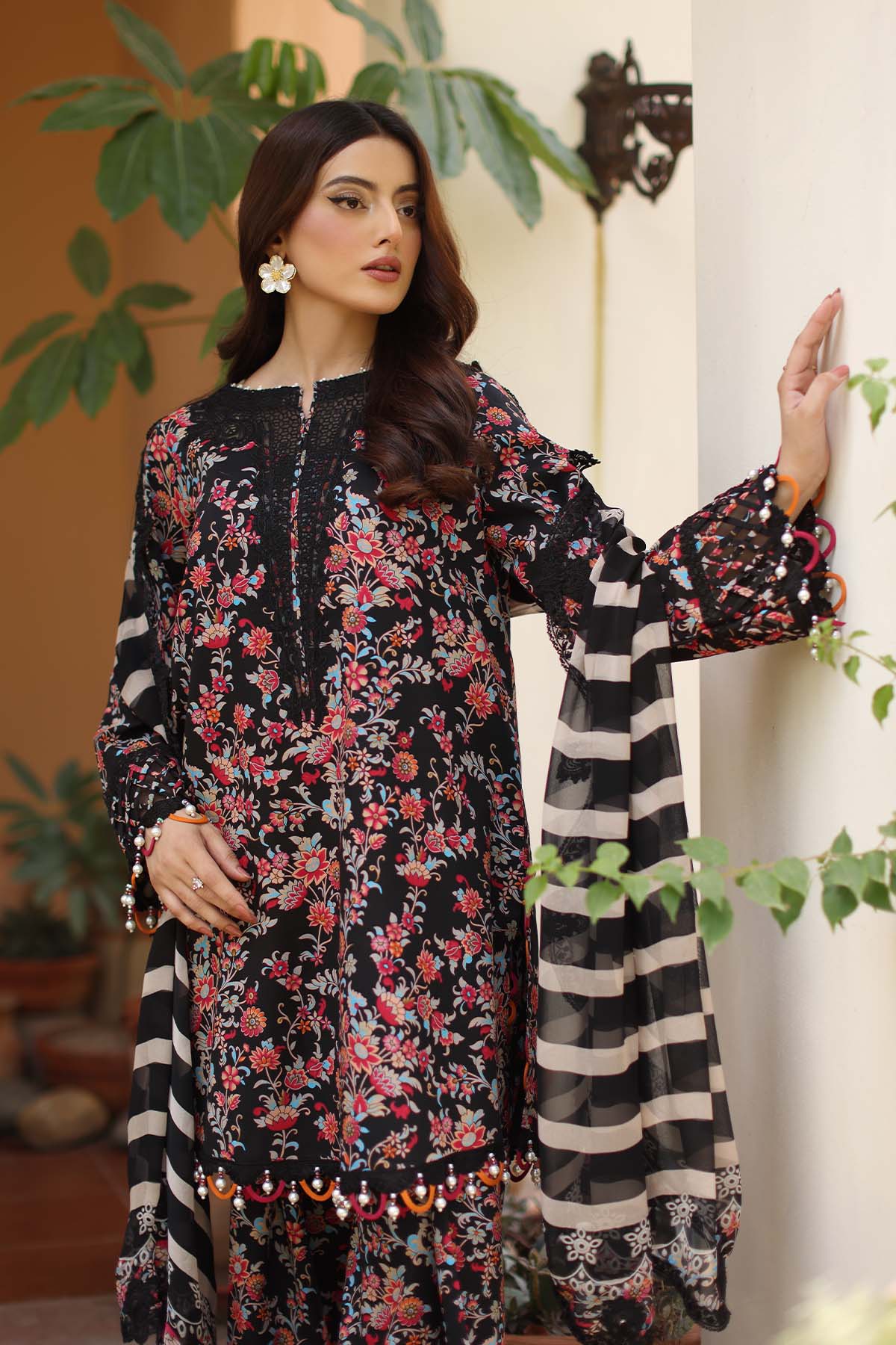 3-PC Stitched Embroidered  Lawn  SLC27-12P