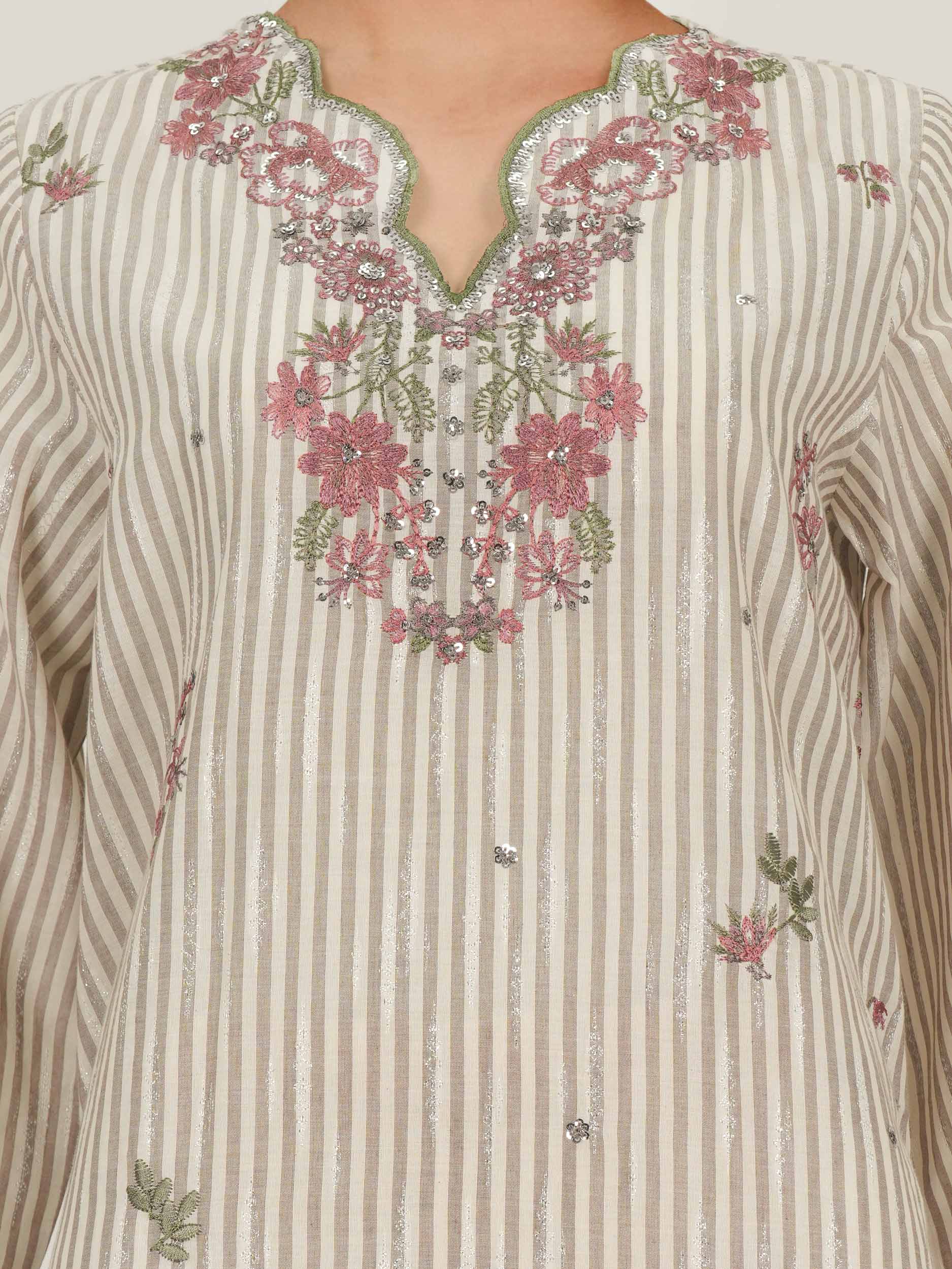 3 Piece Lawn Missouri Suit- Embroidered (Pret)
