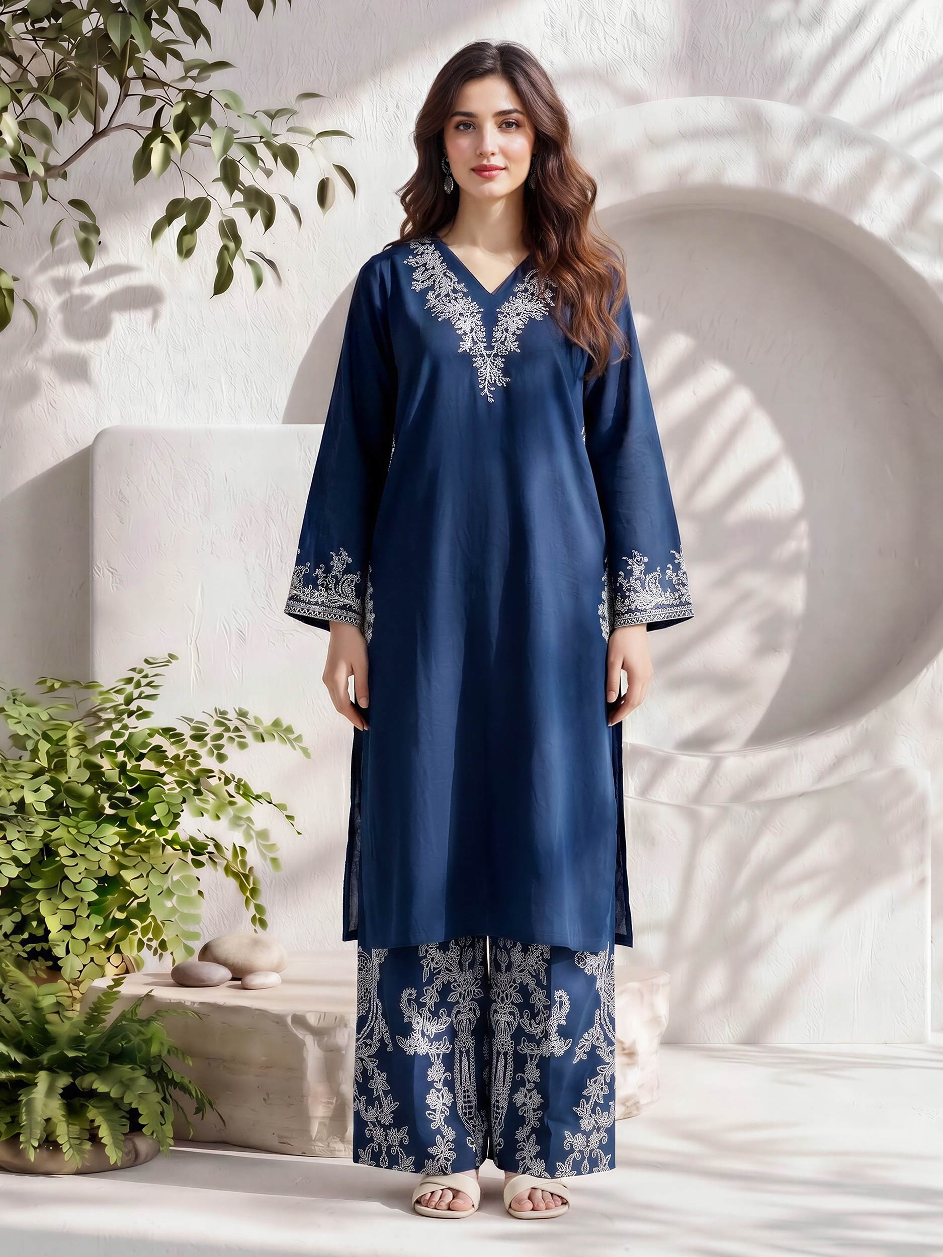 2 Piece Lawn Suit- Embroidered (Pret)