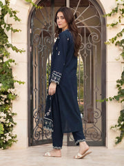 2 Piece Satin Suit- Embroidered (Pret)