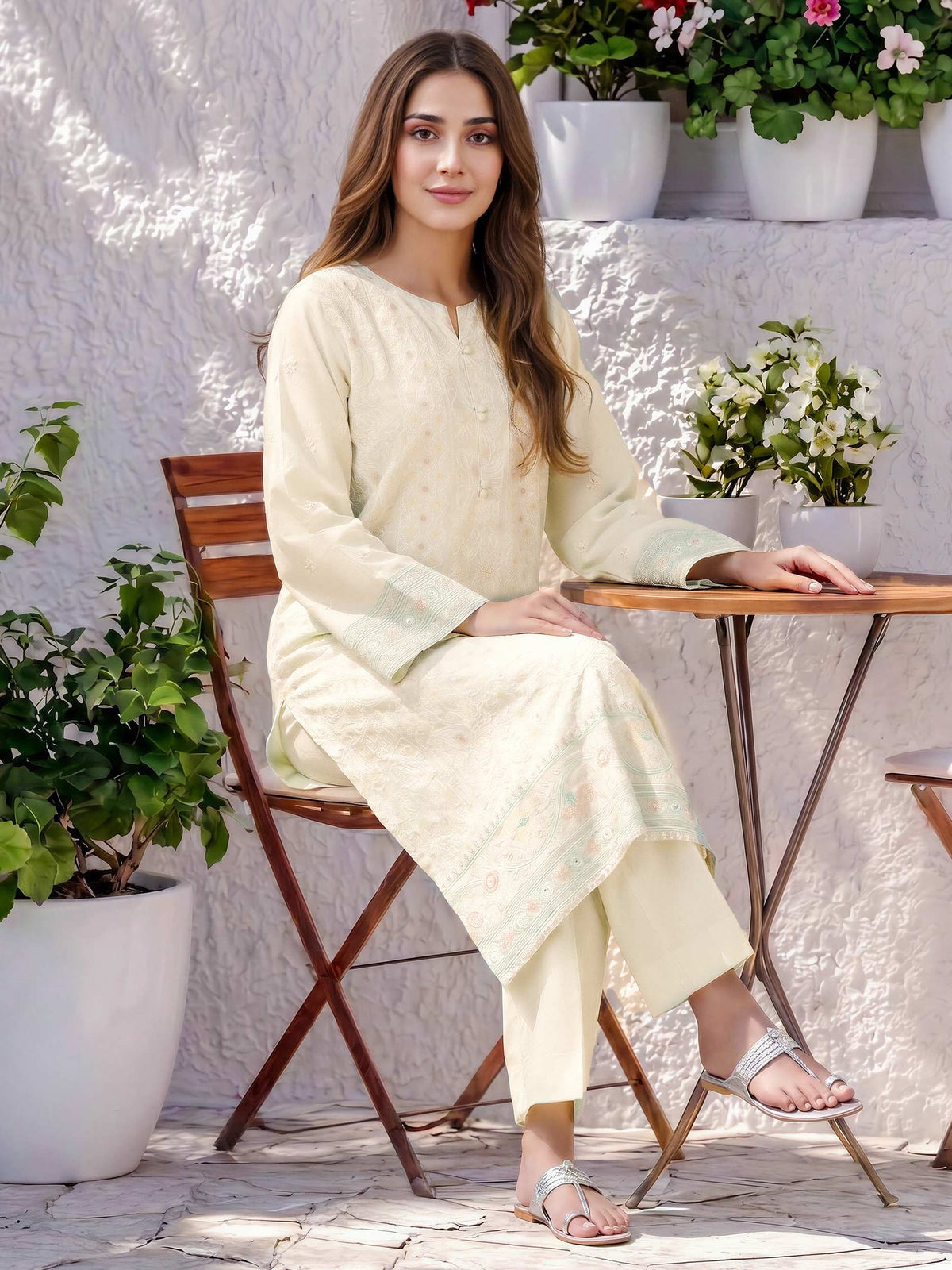 2 Piece Lawn Suit- Embroidered (Pret)