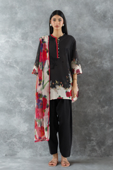 Stitched Embroidered Muzlin Suit