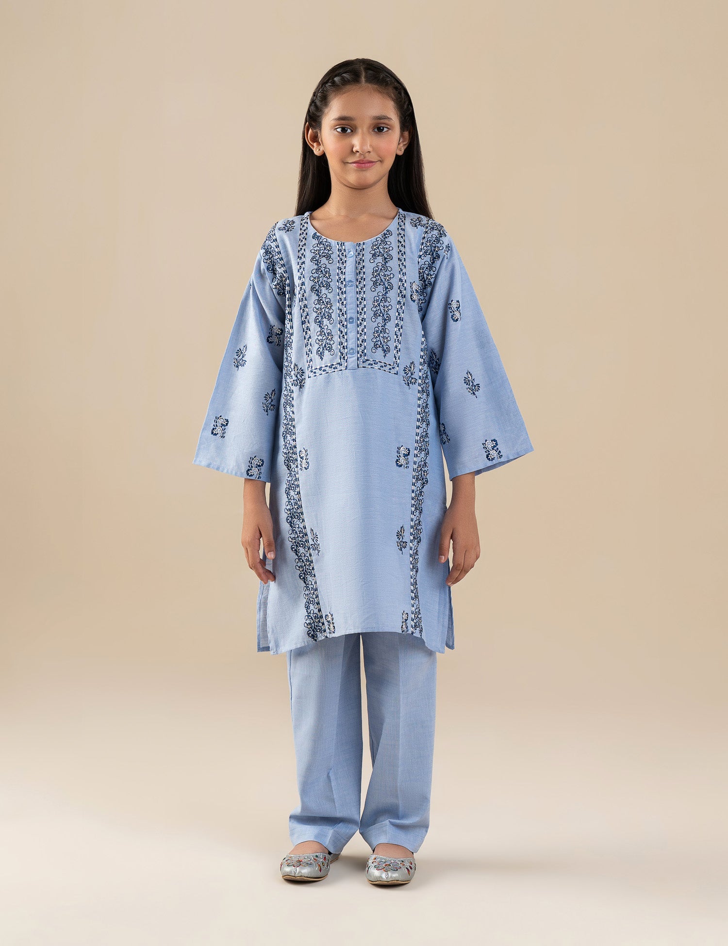 2 PIECE ETHNIC EMBROIDERED SUIT