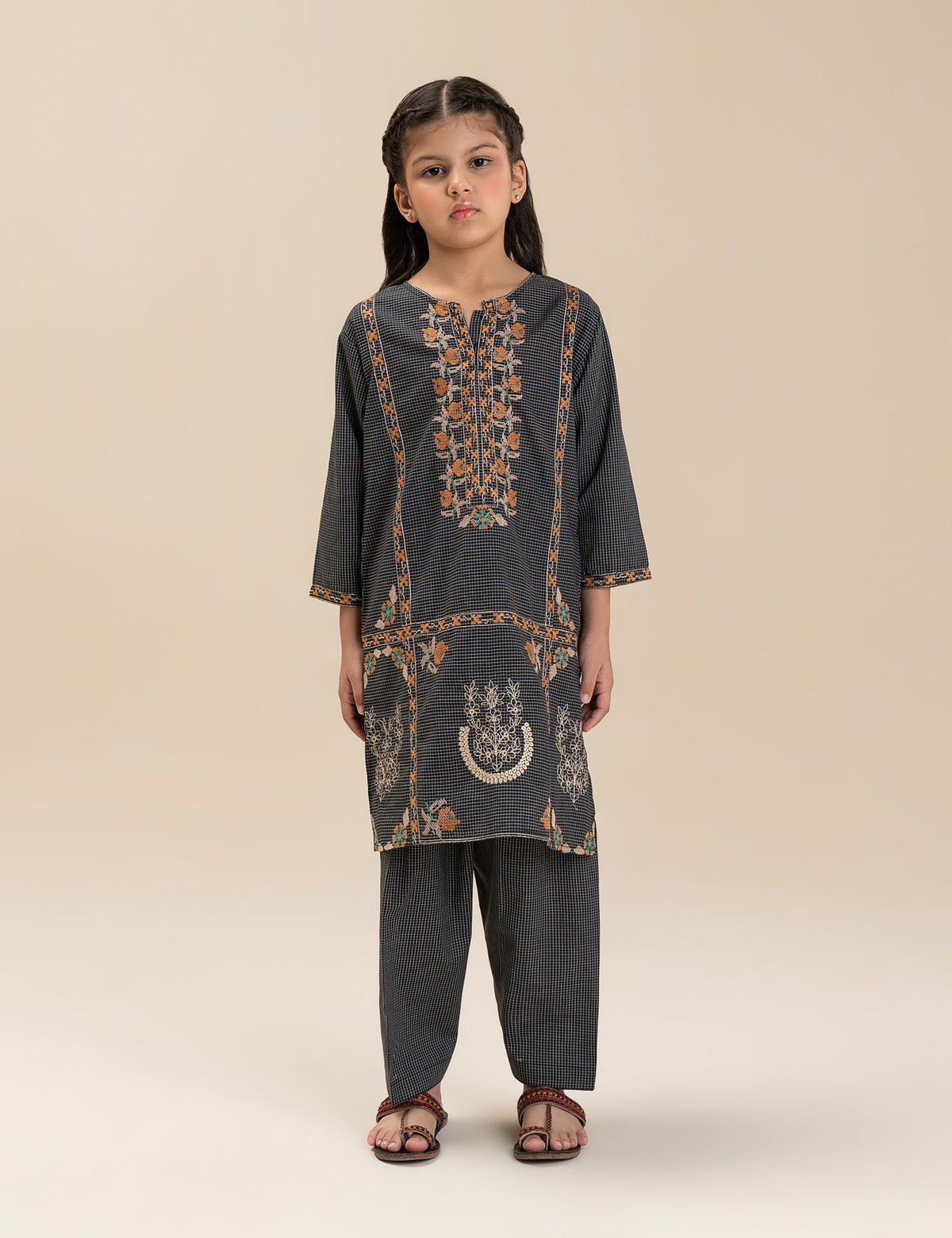 2 PIECE ETHNIC EMBROIDERED SUIT
