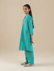 2 PIECE CHICKEN EMBROIDERED SUIT