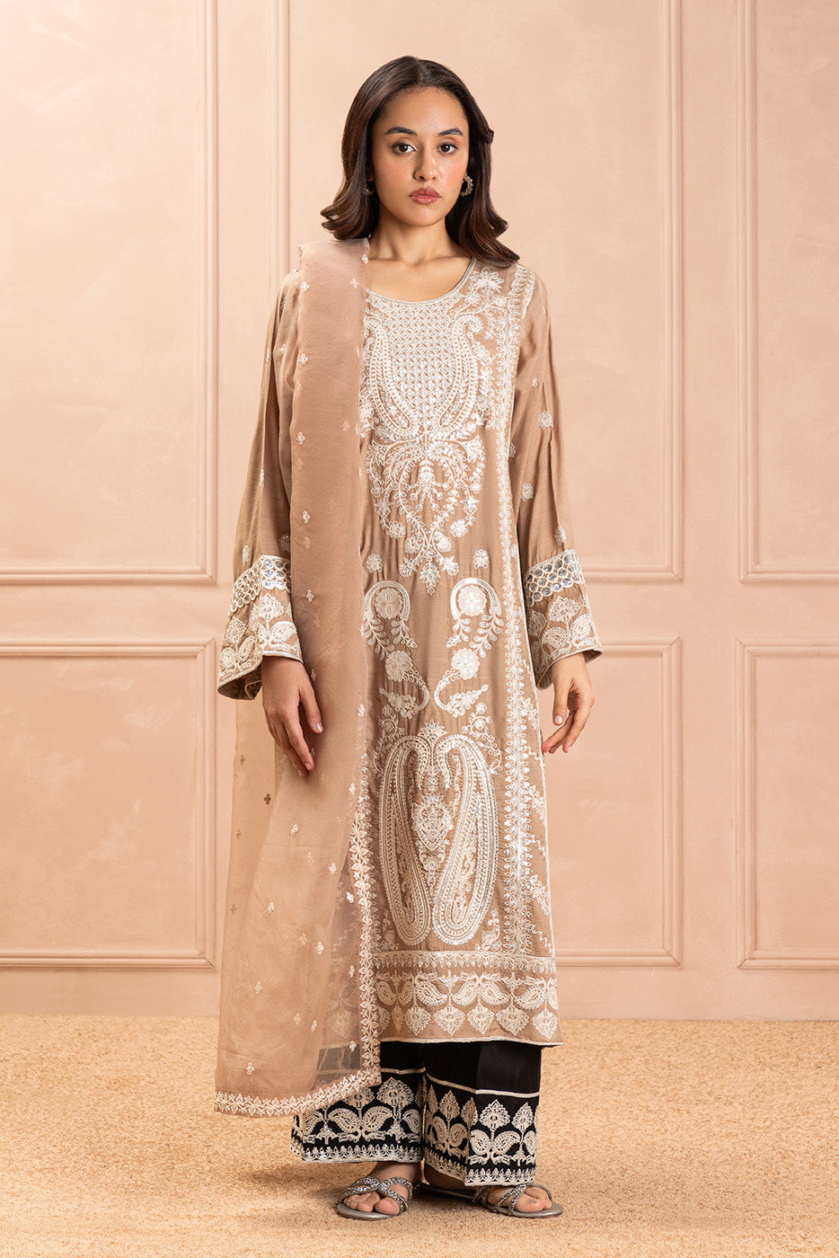 3 PIECE EMBROIDERED RAW SILK SUIT (LUXURY PRET)