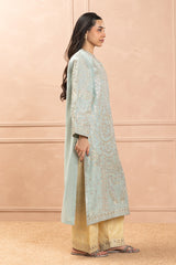 2 PIECE EMBROIDERED TWO TONE SUIT (LUXURY PRET)