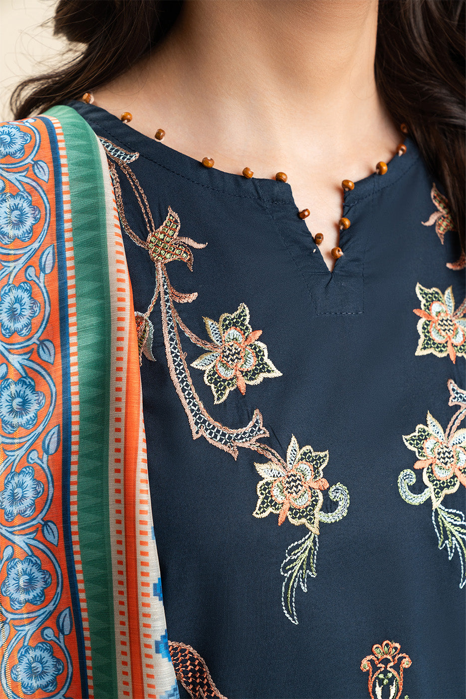 3 PIECE EMBROIDERED LAWN SUIT (PRET)