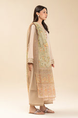 3 PIECE EMBROIDERED LAWN SUIT (PRET)