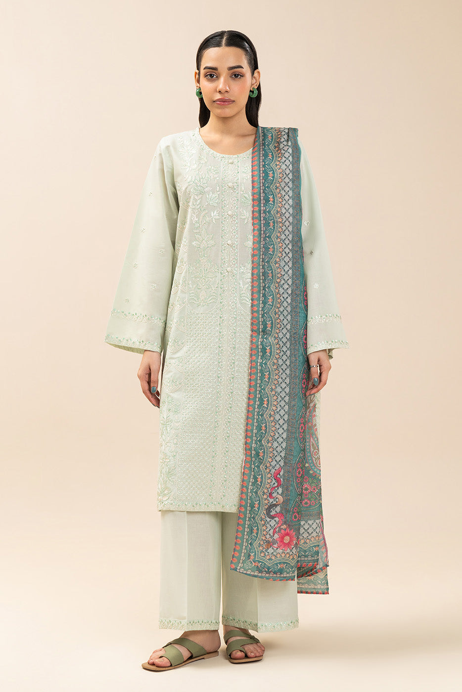 3 PIECE EMBROIDERED LAWN SUIT (HIGH CASUAL)
