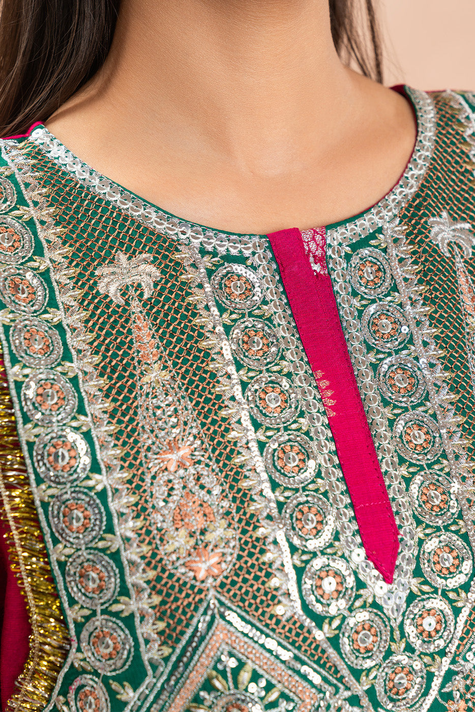 2 PIECE EMBROIDERED RAWSILK SUIT (LUZURY PRET)