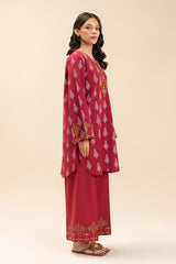 2 PIECE EMBROIDERED SLUB SUIT (PRET)