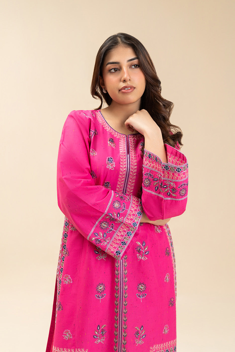 EMBROIDERED MULTI NEPS SHIRT (PRET)