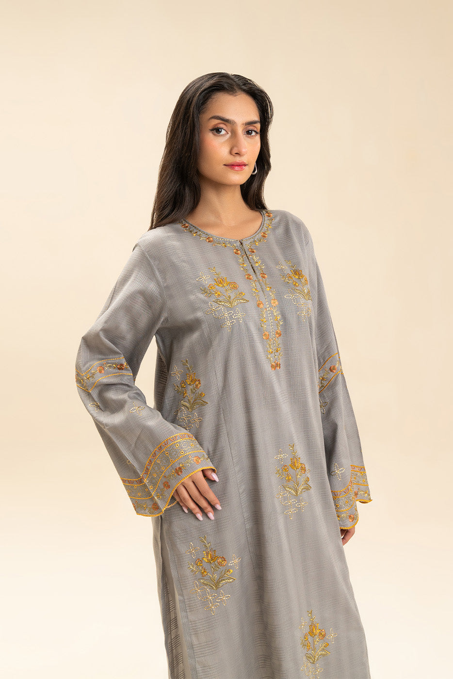 EMBROIDERED DORIA SHIRT (PRET)