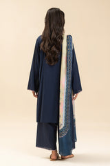 3 PIECE EMBROIDERED SELF JACQUARD SUIT (PRET)