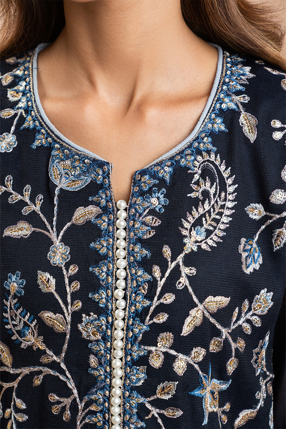 EMBROIDERED JACQUARD SHIRT (LUXURY PRET)
