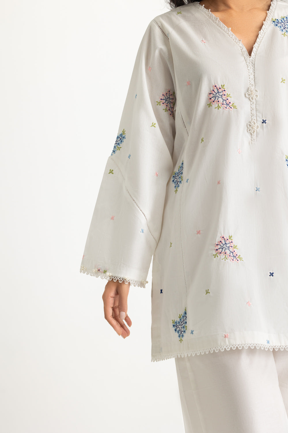 Blended Embroidered Co-Ord Set